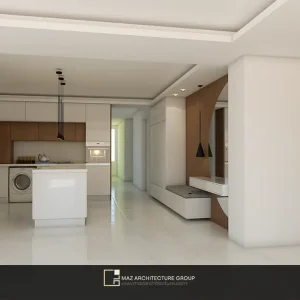 طراحی داخلی و رندر منزل مسکونی