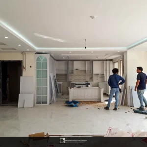 بازسازی آشپزخانه، نصب کابینت